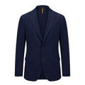 Blue Cotton Men Jacket
