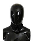 Black Fur Neck Collar Wrap Lambskin Scarf
