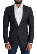 Dark Gray Wool Single Breasted Coat MARTINI Blazer
