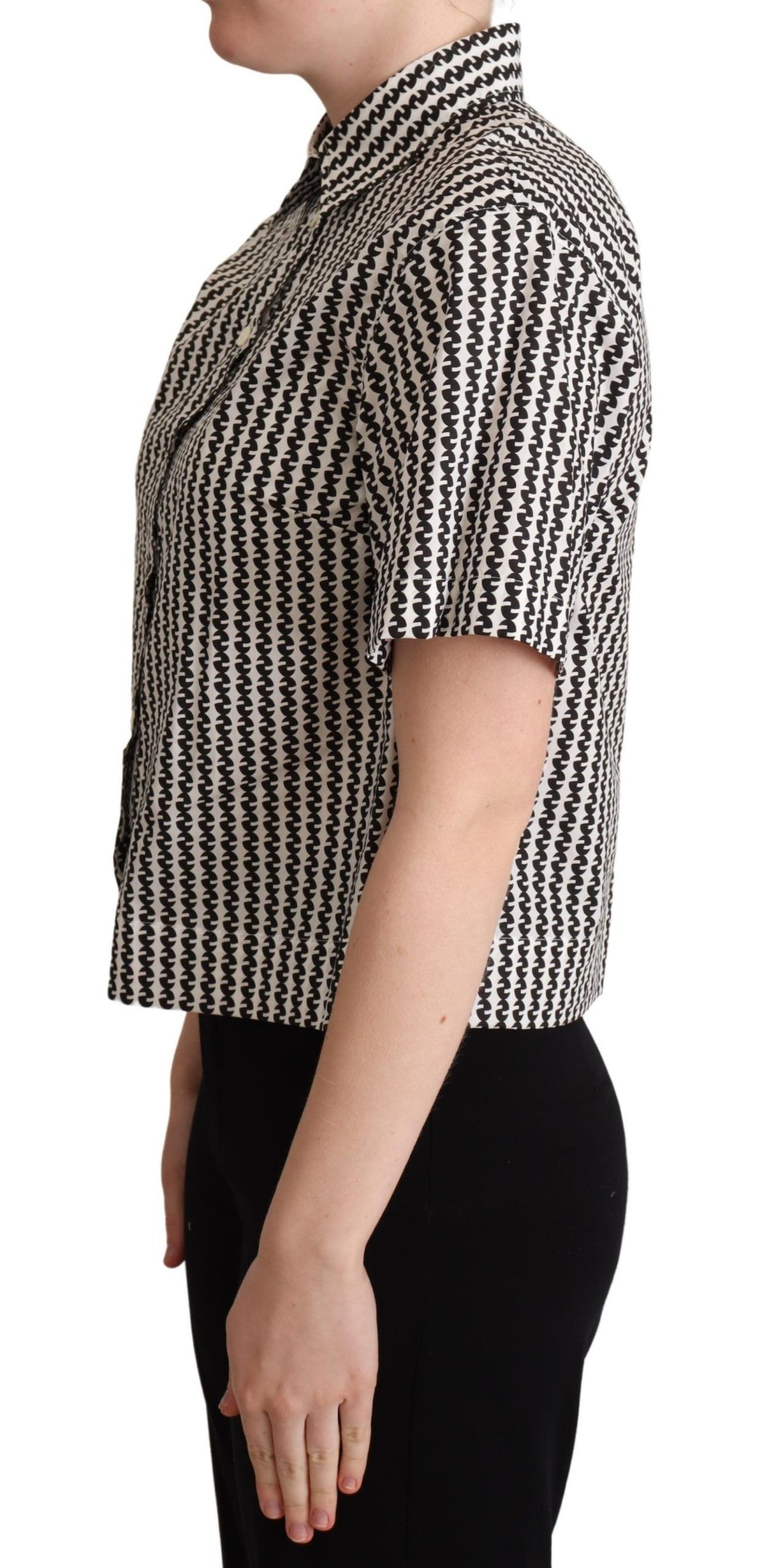 White Black Fantasy Pattern Shirt