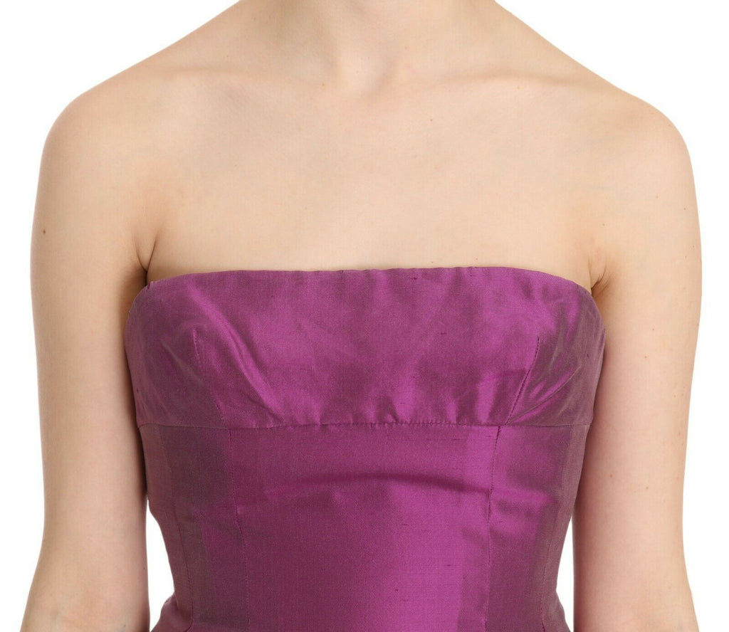 Pink Halter Backless Midi Plain Dress