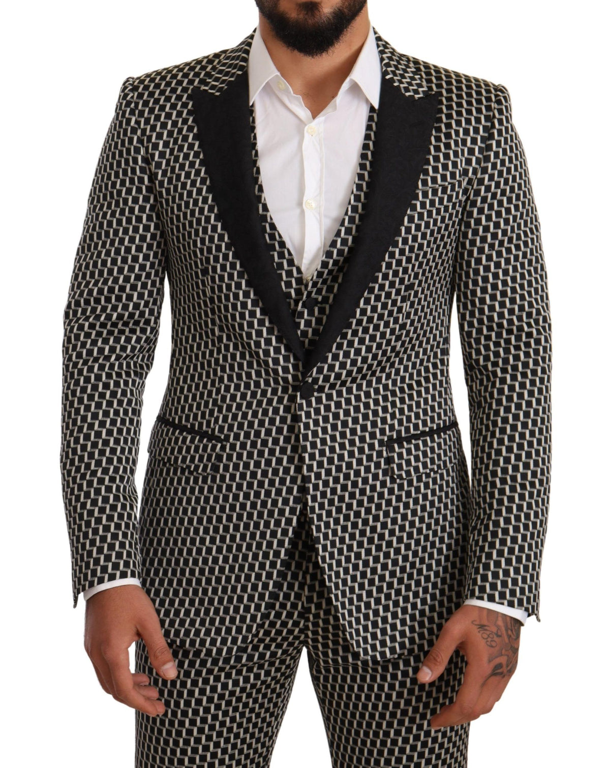 Dark Gray Check 3 Piece Set MARTINI Suit
