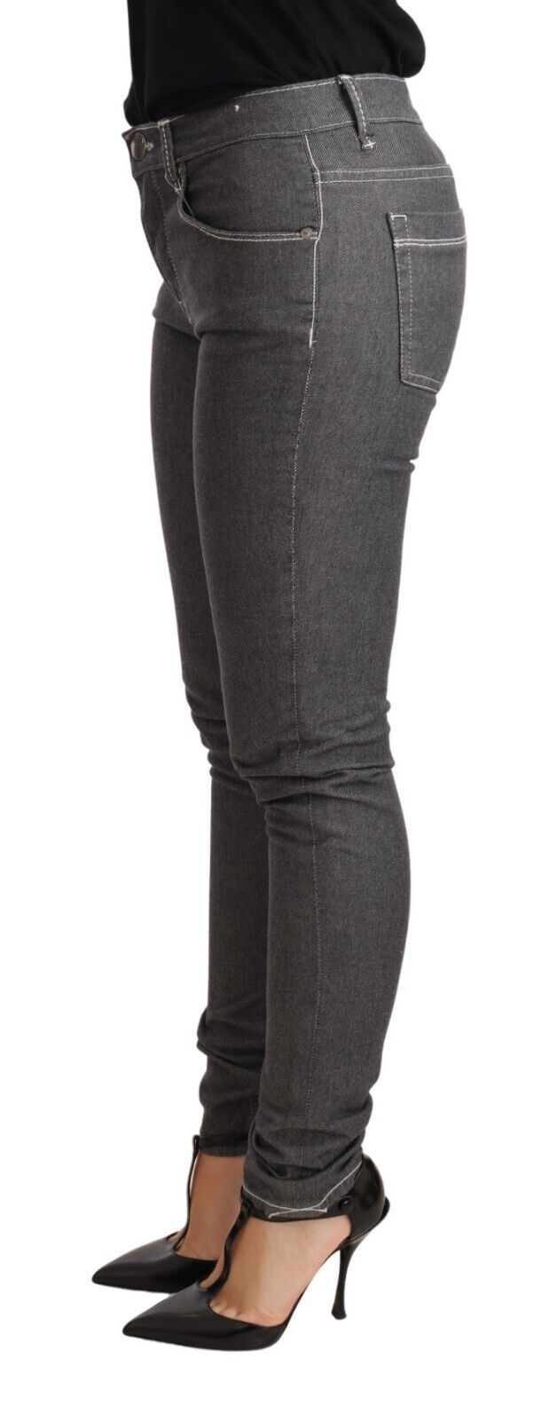 Gray Low Waist Skinny Denim Trouser Jeans