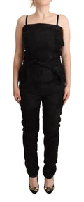 Black Spaghetti Strap Jumpsuit Dress
