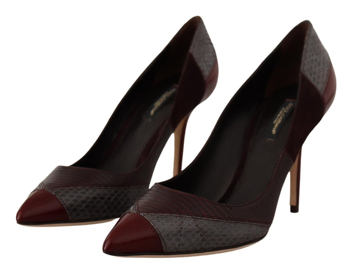 Multicolor Exotic Leather Heels Pumps Shoes