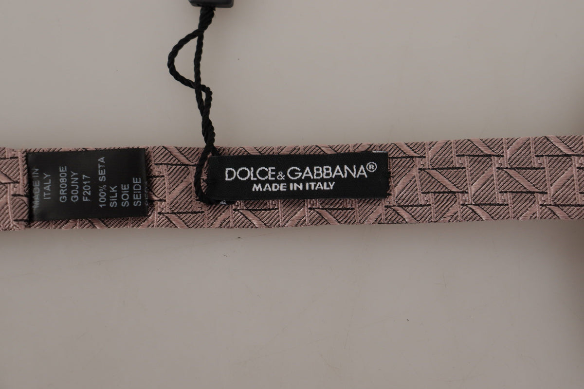 Brown Fantasy Print Adjustable Neck Papillon Bow Tie
