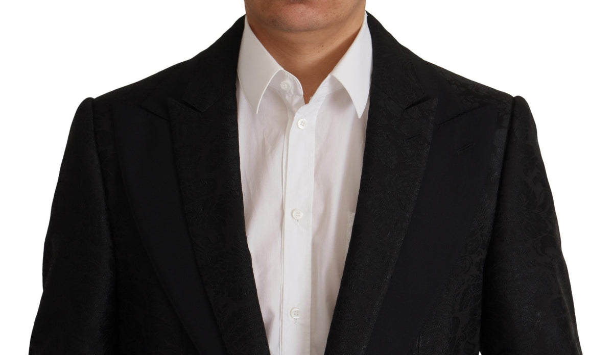 Black Polyester Formal 2 Piece MARTINI Suit