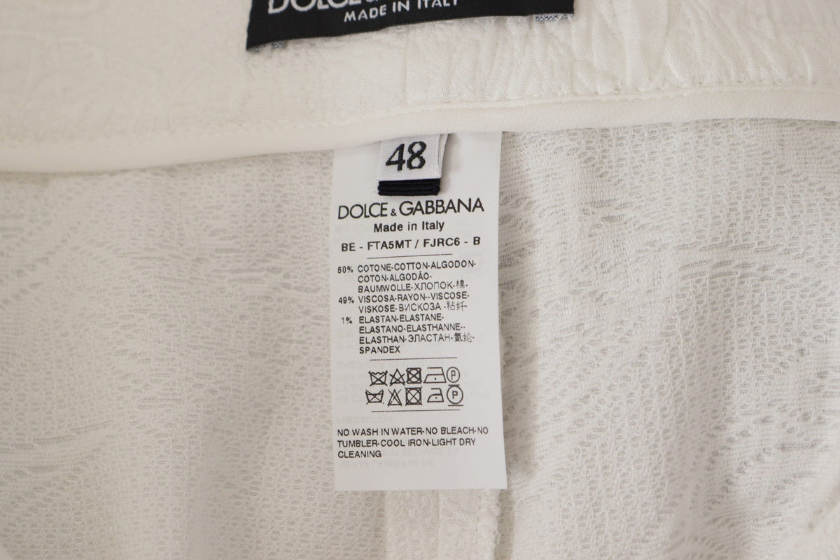 White High Waist Culotte Cotton Shorts