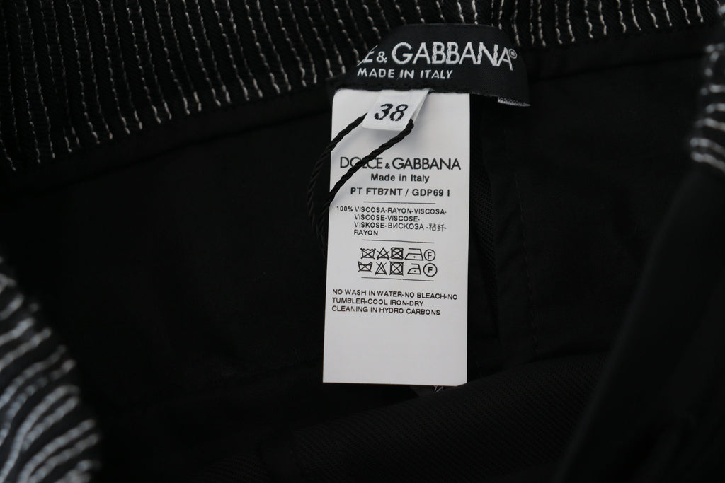 Black Straight Fit Cotton Pants