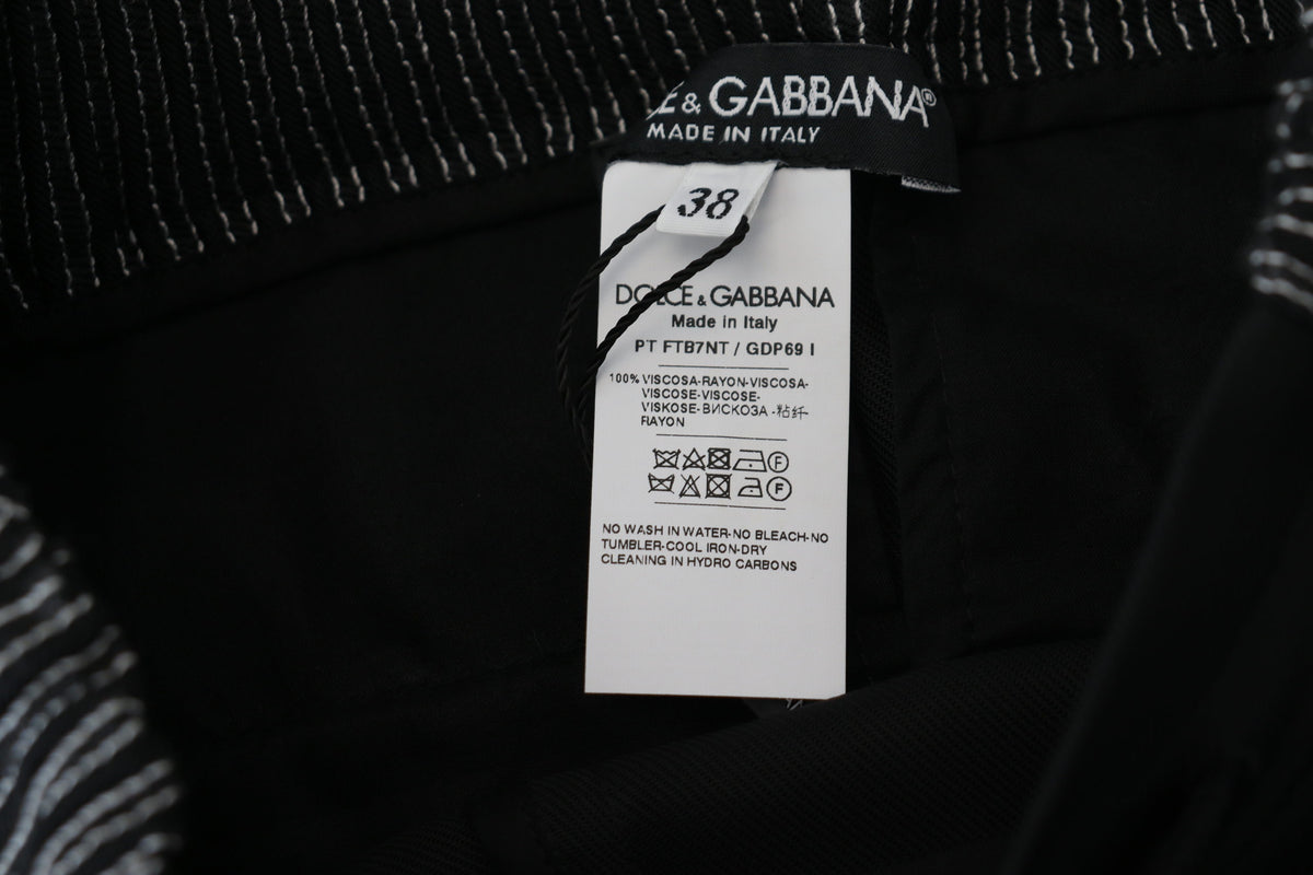 Black Straight Fit Cotton Pants
