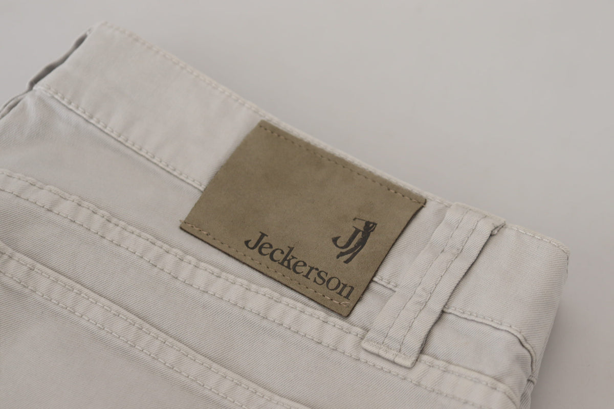 Gray Cotton Tapered Men Casual Pants