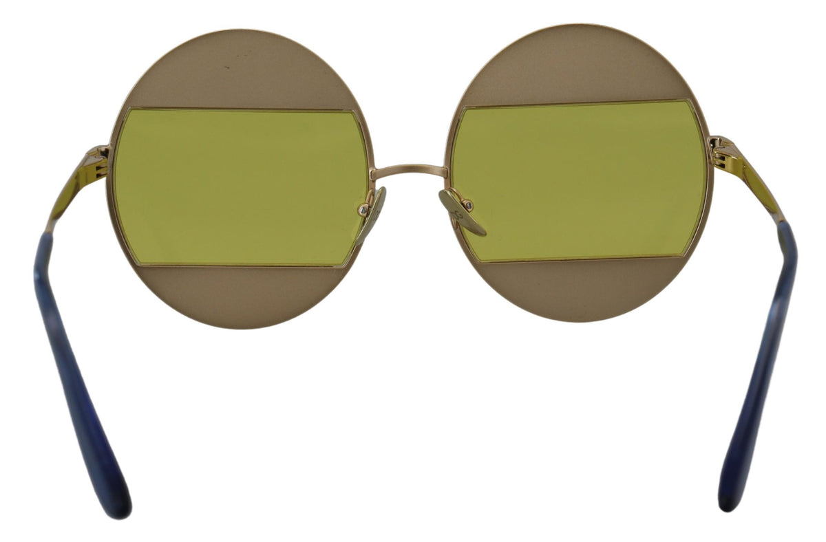Gold Oval Metal Crystals Shades DG2209B Sunglasses