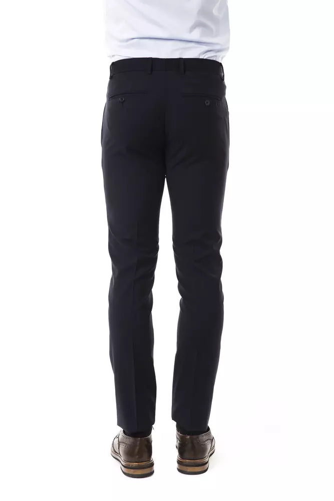 Gray Wool Men's Suit Pant