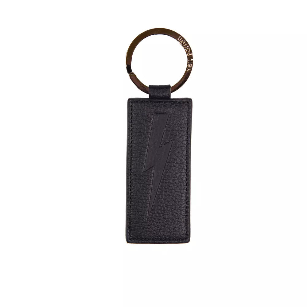 Blue Leather Men's Keychain