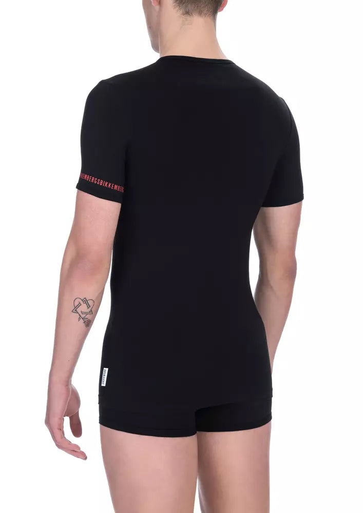 "Black Cotton Men T-Shirt Twin Pack"