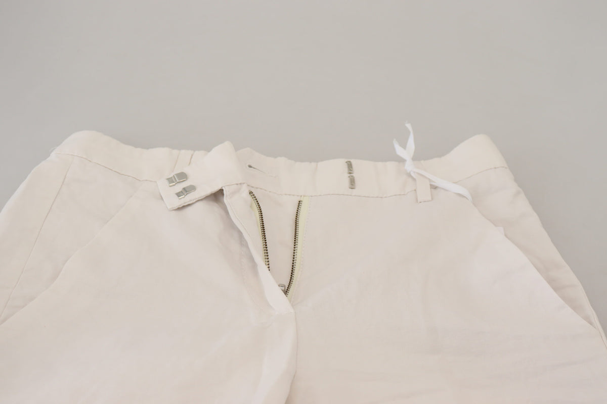 White High Waist Tapered Women Pants