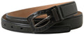 Black Leather Metal Buckle Cintura Belt