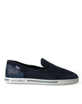 Blue Suede Caiman Loafers Saint Tropez Shoes