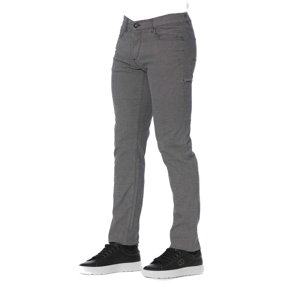 Gray Cotton Men's Pants