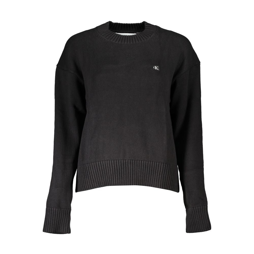 Black Cotton Women's Sweater