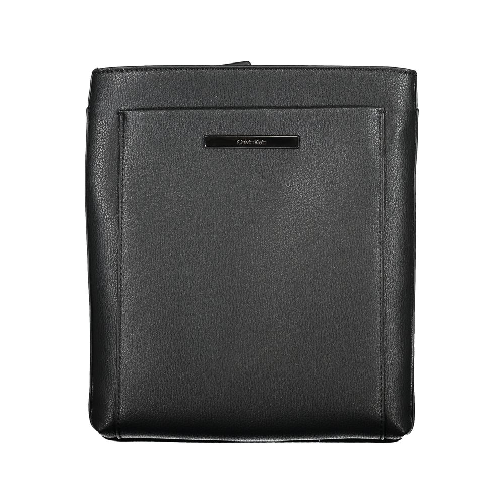 Black Polyester Men's Shoulder Bag