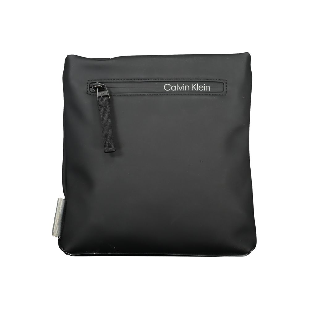 Black Polyester Men's Shoulder Bag