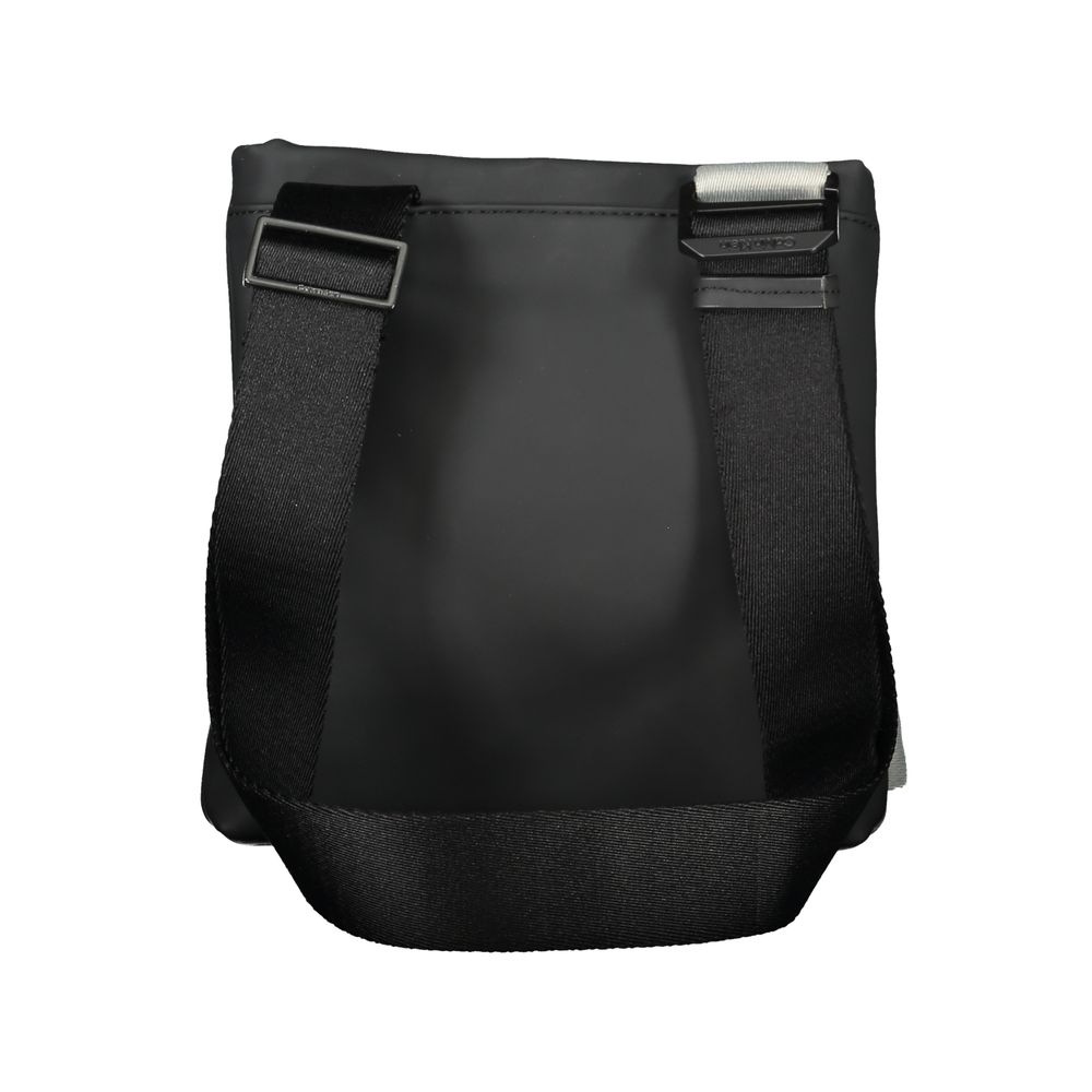 Black Polyester Men's Shoulder Bag