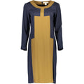 Blu Viscosa Donna Dress