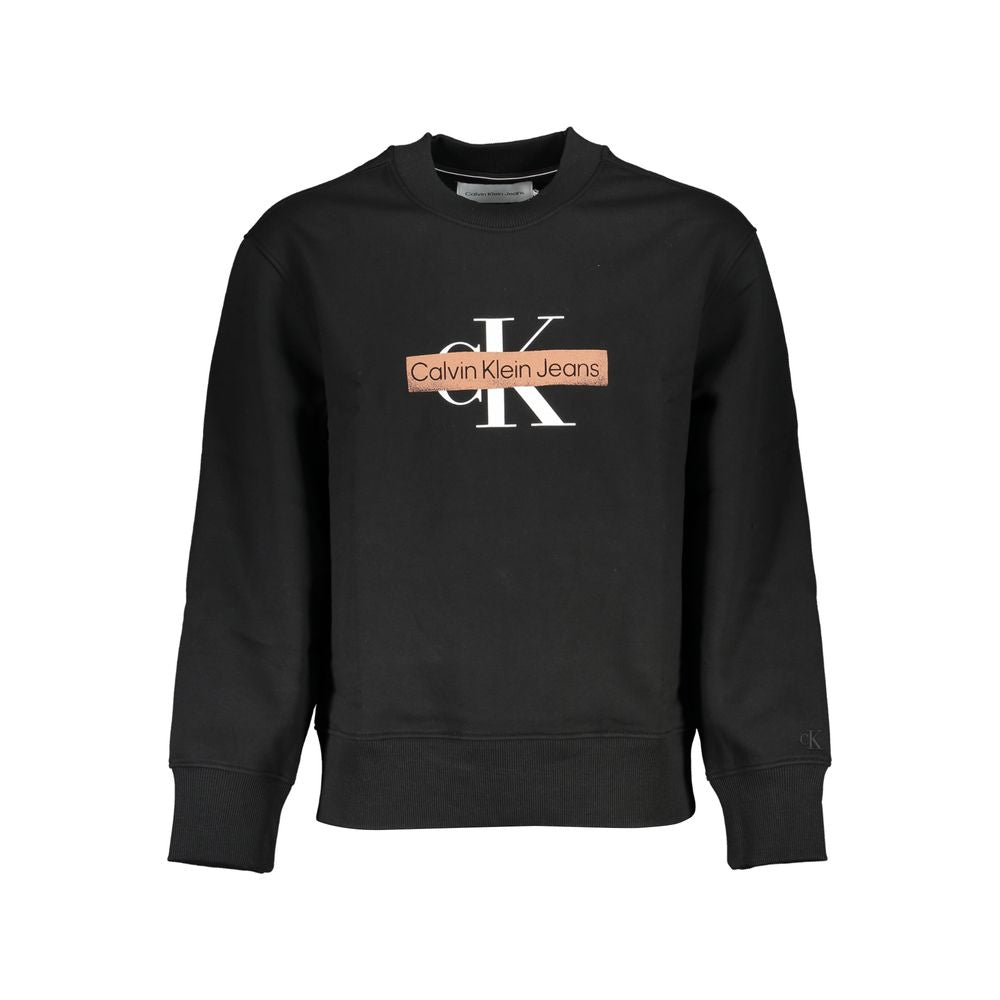 Black Cotton Men's Sweatshirt