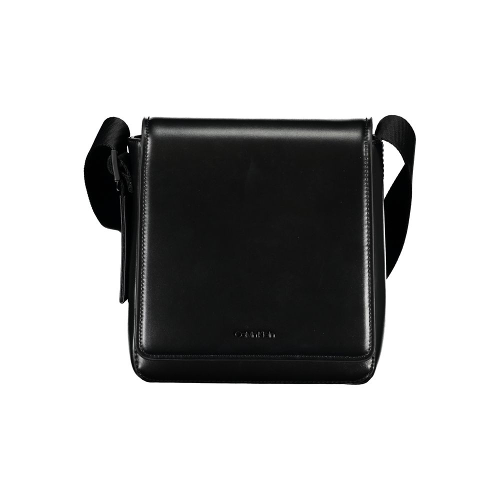 Black Polyester Men Shoulder Bag