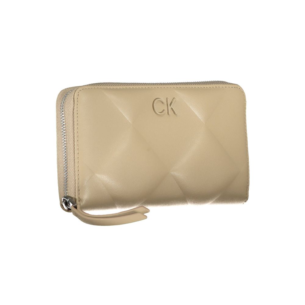 Beige Polyester Women Wallet
