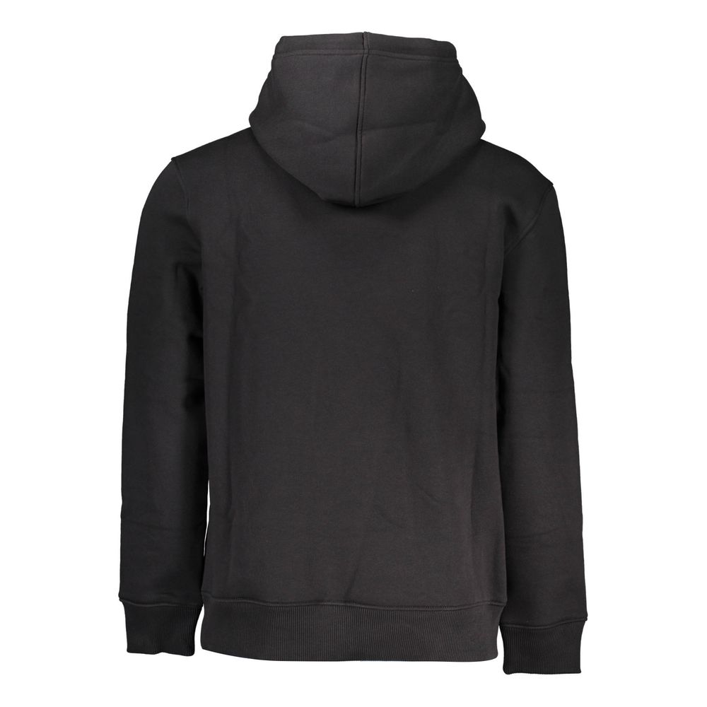 Black Cotton Men's Sweater Hoodie