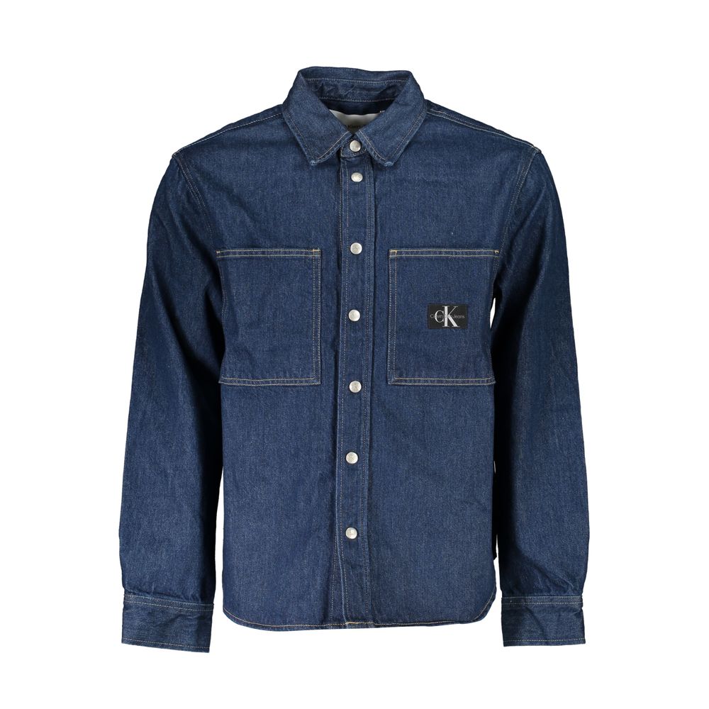 Blu Cotton Men Jacket