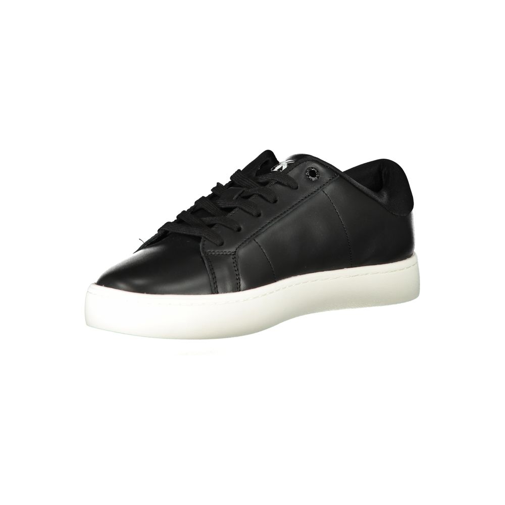 Black Polyurethane Men's Sneaker